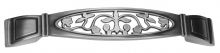 Мебельная ручка-скоба edson 1000 ANTIQUE BRONZE/SILVER 96 мм